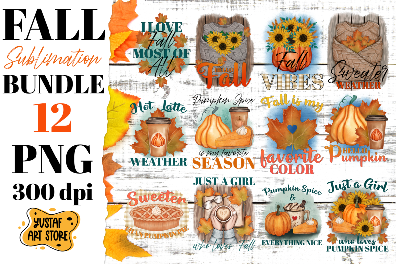 fall-sublimation-bundle-12-hand-painted-design-png