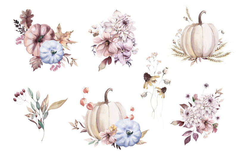 tender-autumn-watercolor-bouquets