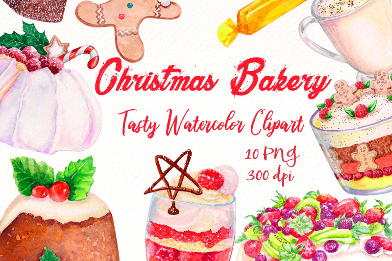 christmas-dessert-watercolor-clipart-sweet-bakery-png-art