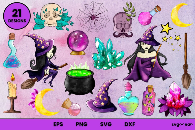 witch-clipart-svg-bundle