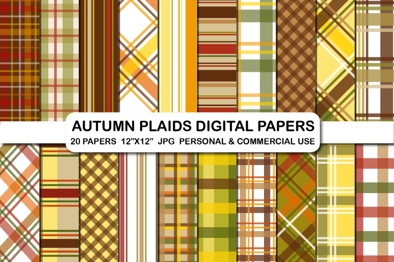 autumn-plaid-background-papers-fall-plaids-digital-papers