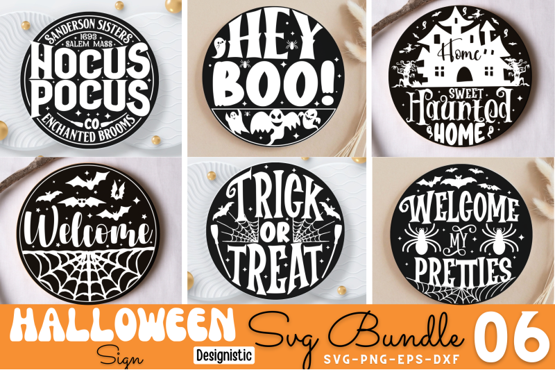 halloween-round-sign-svg-bundle-halloween-door-sign-svg-bundle