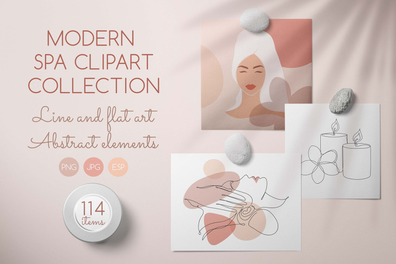 modern-spa-line-art-clipart-collection