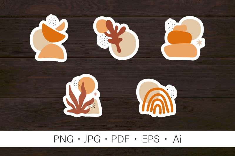 abstract-shapes-stickers-set