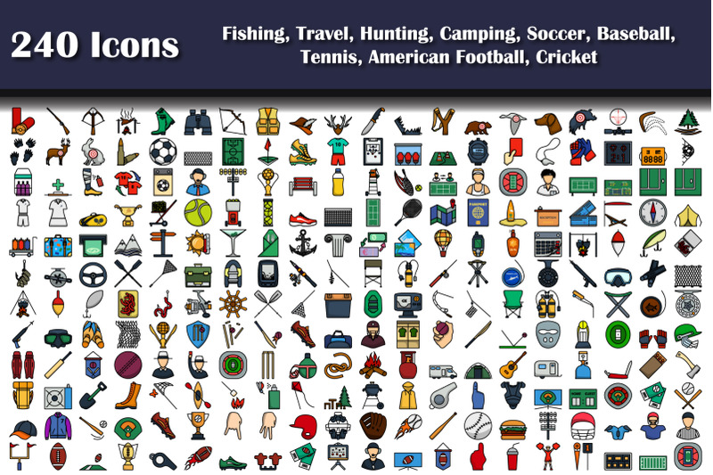 240-icons-of-fishing-travel-hunting-camping-soccer-baseball-tenn