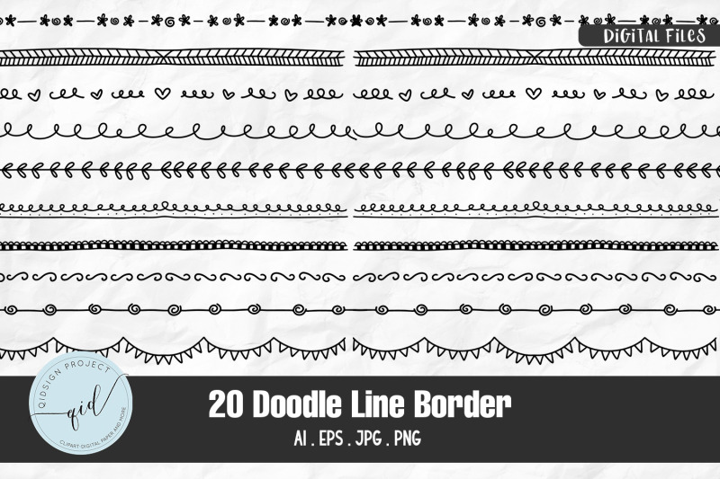 20-doodle-line-border-decorative-elements