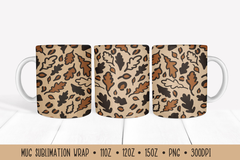 oak-leaves-mug-sublimation-wrap-fall-leopard-print-mug