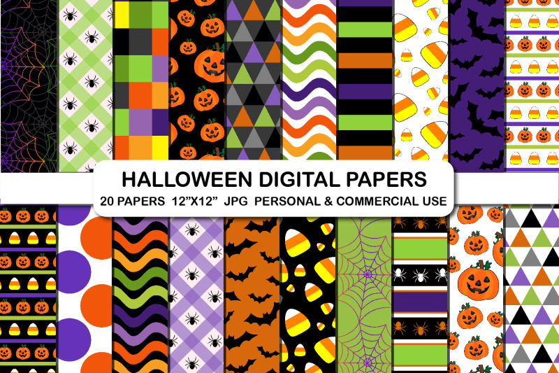 halloween-digital-background-papers-set