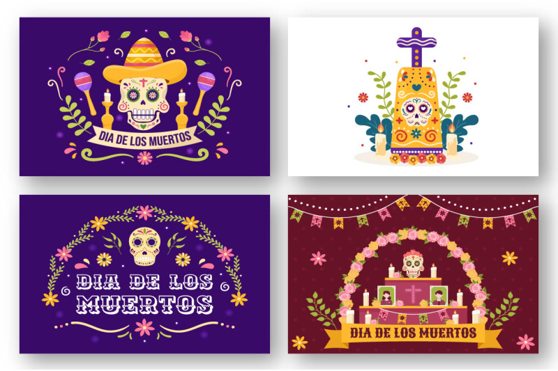 10-dia-de-los-muertos-or-day-of-the-dead-illustration