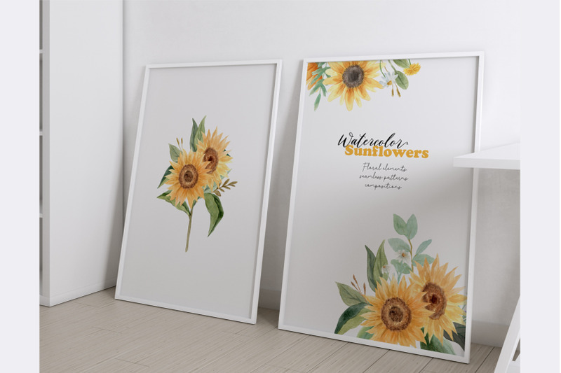 watercolor-sunflowers-flowers-collection-floral-cliparts-and-patterns