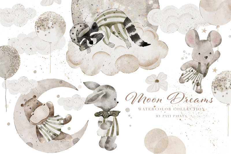 moon-dreams-animals-watercolor-collection