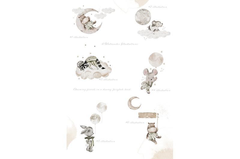 moon-dreams-animals-watercolor-collection