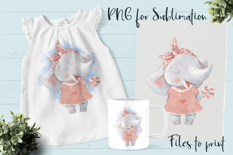 cute-elephant-sublimation-design-for-printing