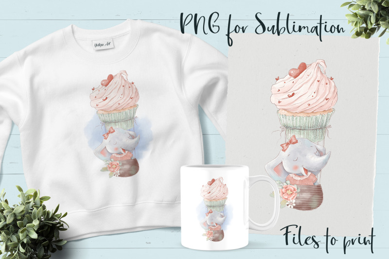 cute-elephant-sublimation-design-for-printing