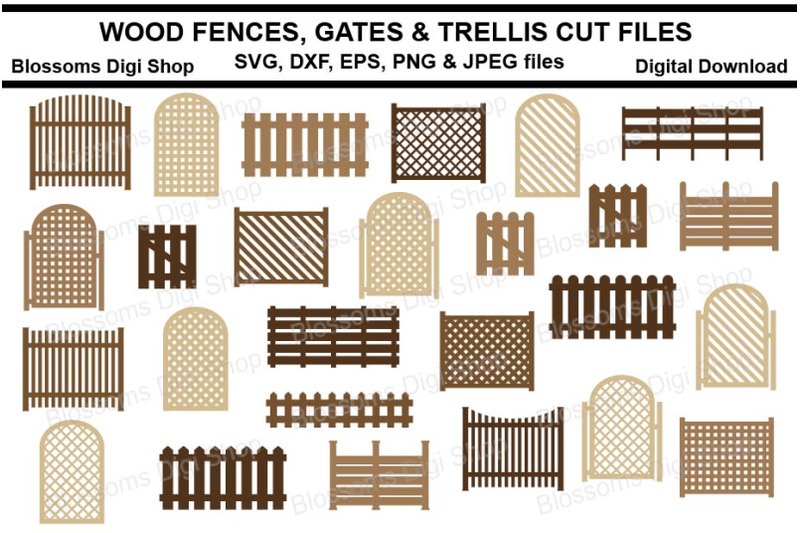 wood-fences-gates-amp-trellis-svg-dxf-eps-jpeg-and-png-cut-files
