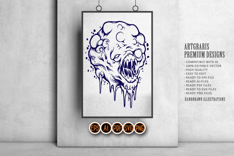 scary-monster-brain-outline-svg