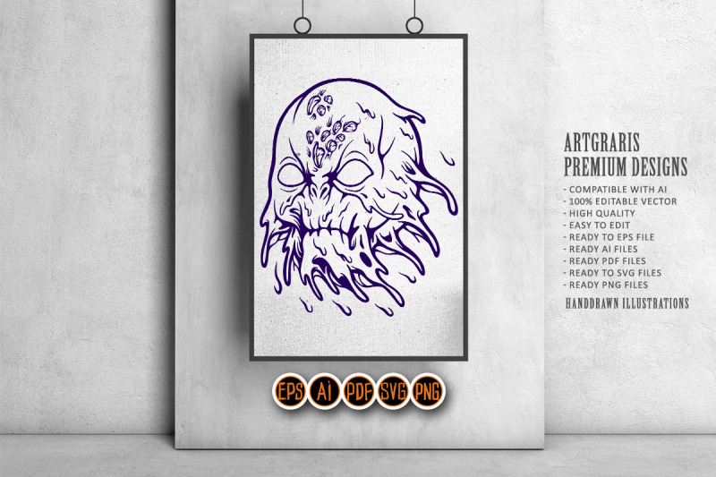 scary-bloody-monster-outline-svg