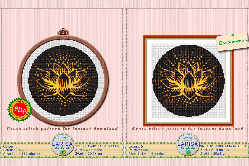 gold-lotus-flower-cross-stitch-pattern-gold-lotus