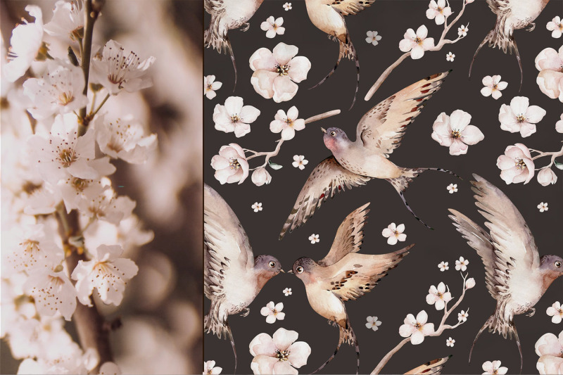 watercolor-blossom-flowers-amp-birds-swallow-floral-digital-pattern