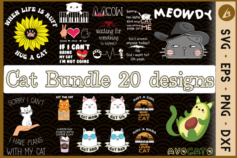 cat-bundle-svg-20-designs