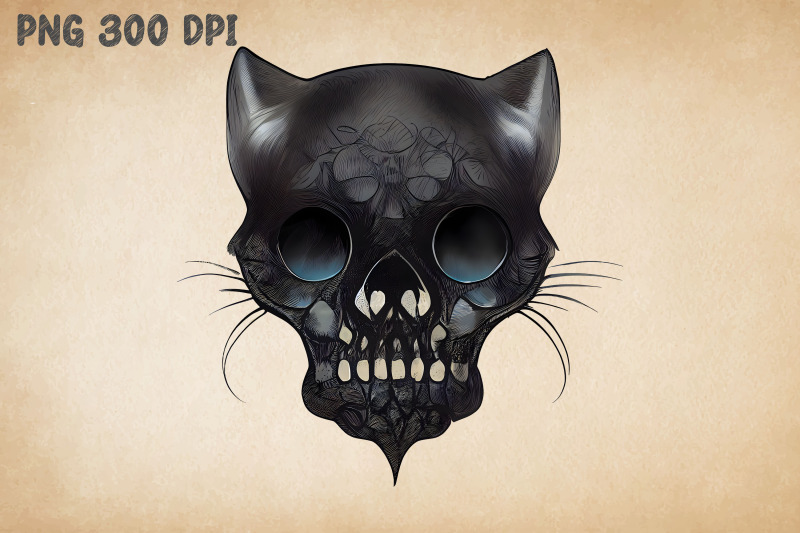 black-cat-skull