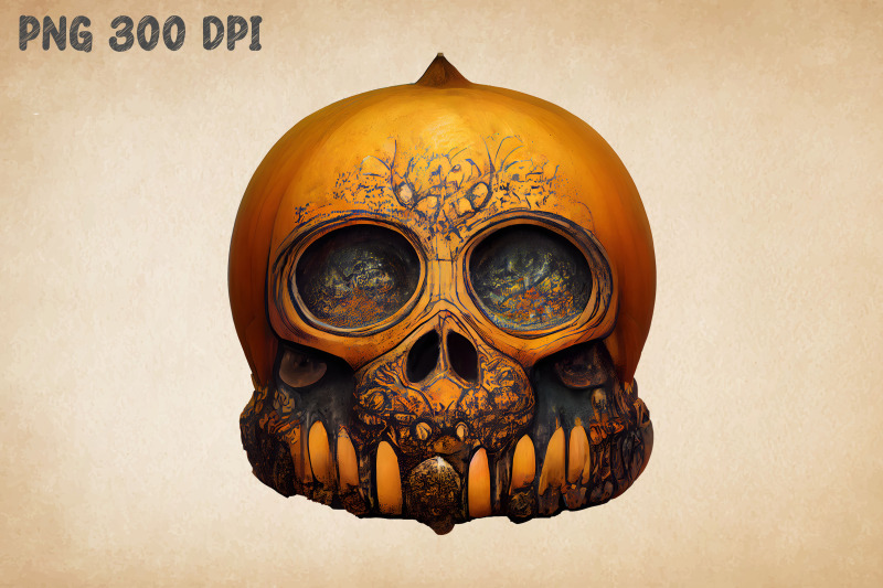 pumpkin-combine-with-skull