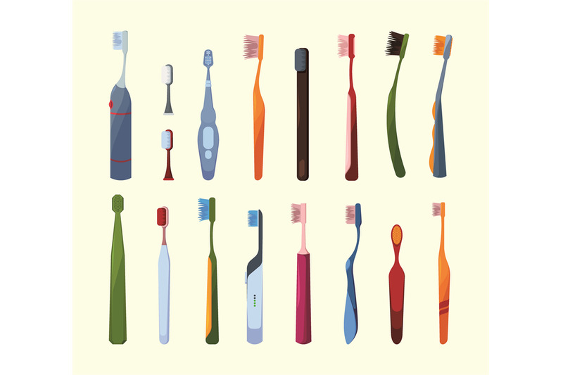 colored-toothbrushes-oral-healthcare-hygiene-equipment-protection-too