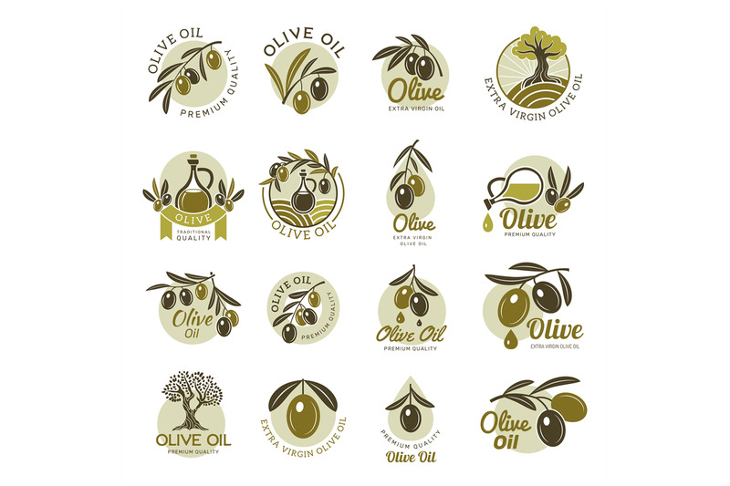 olive-products-black-oil-food-green-plants-fruit-labels-recent-vector