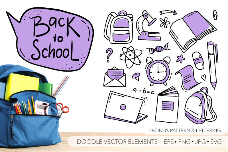 clipart-school-doodle-set