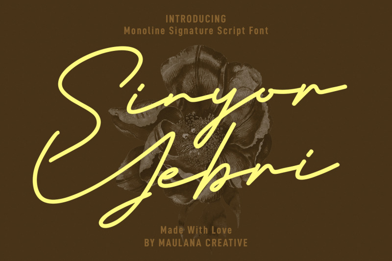 sinyor-yebri-signature-script-font