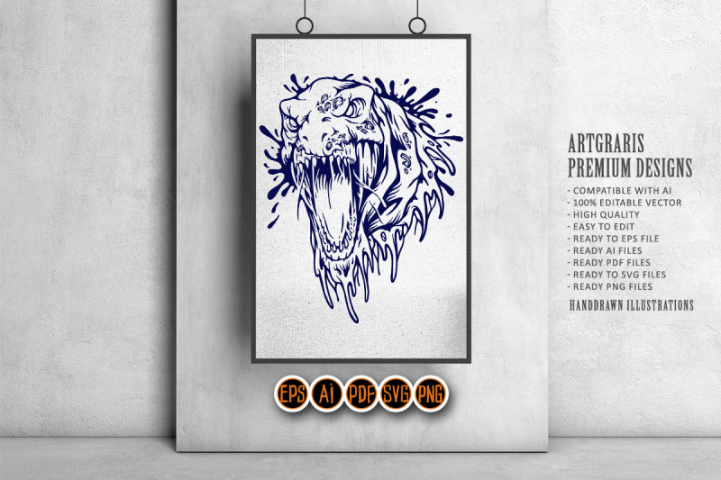 scary-dinosaurs-head-monochrome-svg