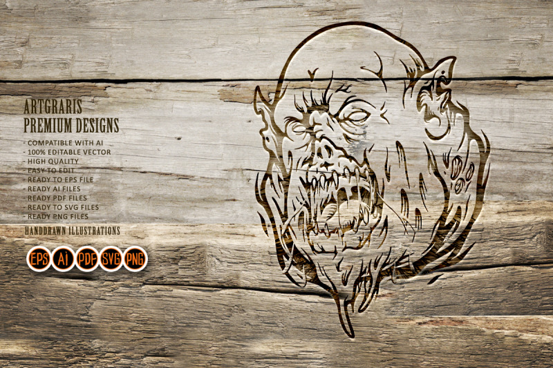 scary-monster-head-outline-svg