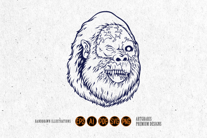 scary-gorilla-monster-outline-svg