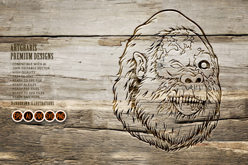 scary-gorilla-monster-outline-svg