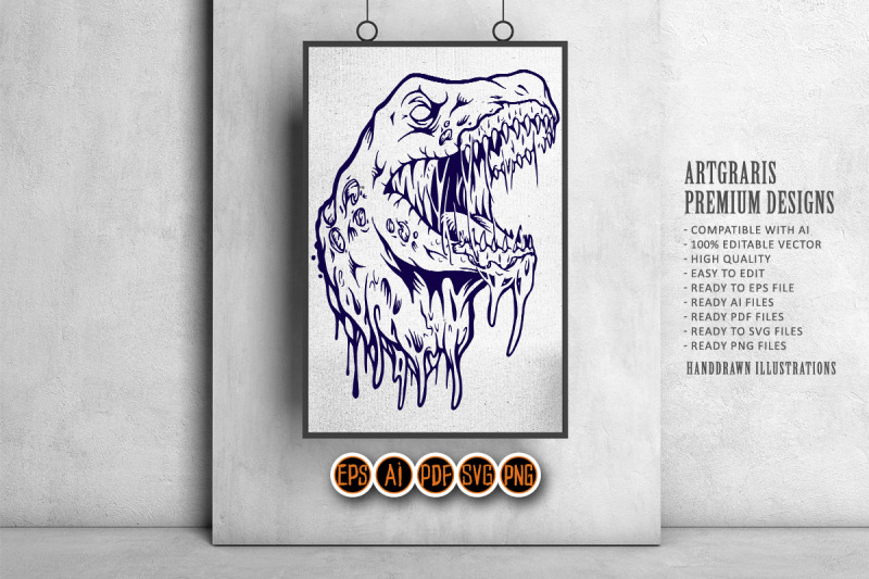 scary-dinosaurs-head-monochrome-svg