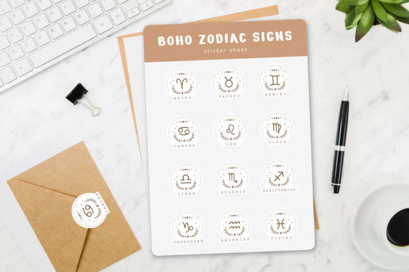 boho-zodiac-signs-stickers-set