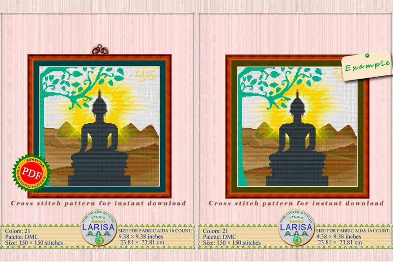 buddha-cross-stitch-pattern-bodhi-tree