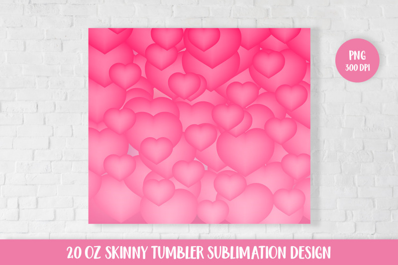 3d-hearts-skinny-tumbler-sublimation-wrap