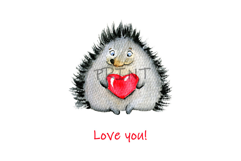 love-you-card-template-with-cute-hedgehog-painting