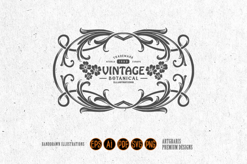 vintage-swirl-frame-silhouette-svg