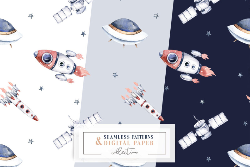 outer-space-elephant-pattern-astronaut-animals-digital-paper