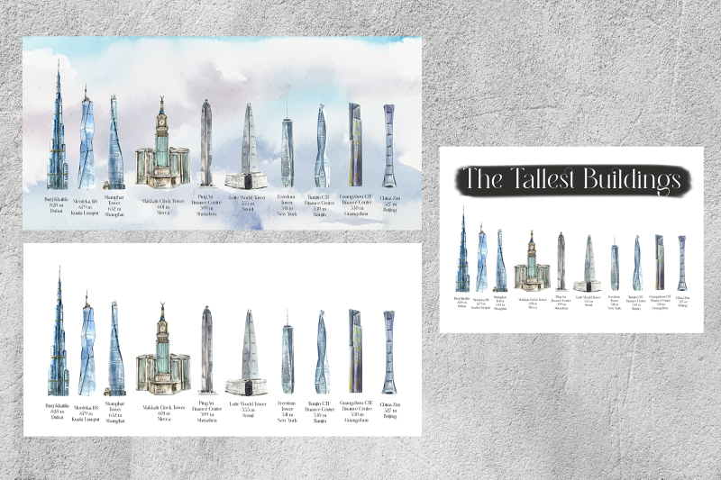 the-tallest-buildings-watercolor-set