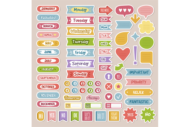 diary-stickers-school-agenda-or-business-planner-notes-monthly-and-da