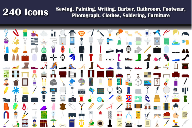 240-icons-of-sewing-painting-writing-barber-bathroom-footwear-ph