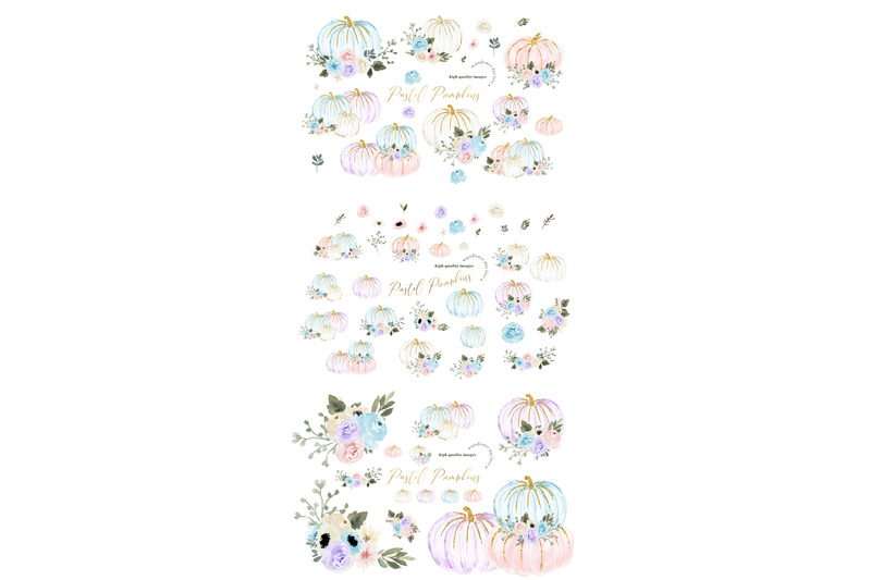 pastel-blue-arrangements-pumpkin-clipart-fall-white-pumpkin