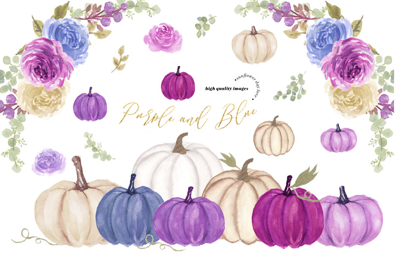 purple-amp-blue-pumpkin-clipart-blue-purple-flowers