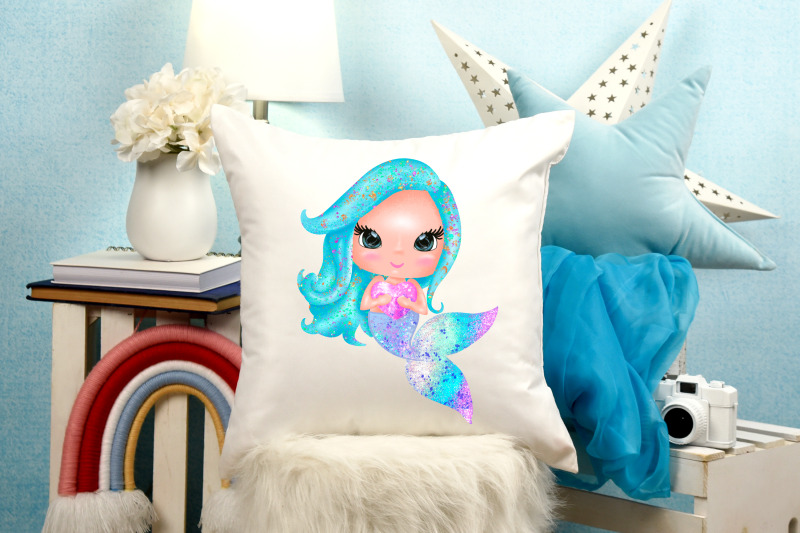 mermaid-sublimation-png-little-princess-sublimation-for-kids