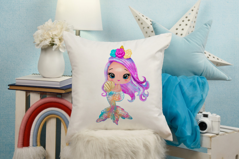 mermaid-sublimation-png-little-princess-sublimation-for-kids