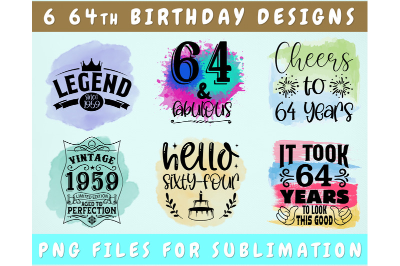 64th-birthday-sublimation-designs-bundle-6-64th-birthday-png-files