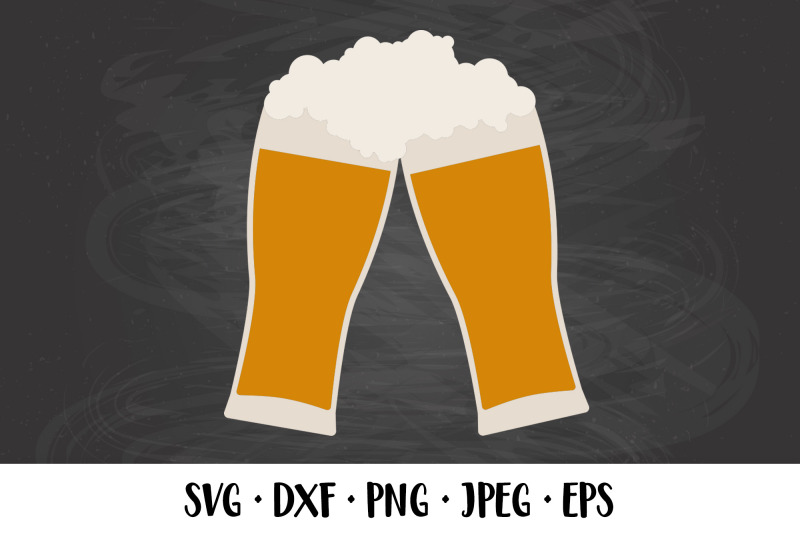 two-glasses-of-foaming-beer-svg